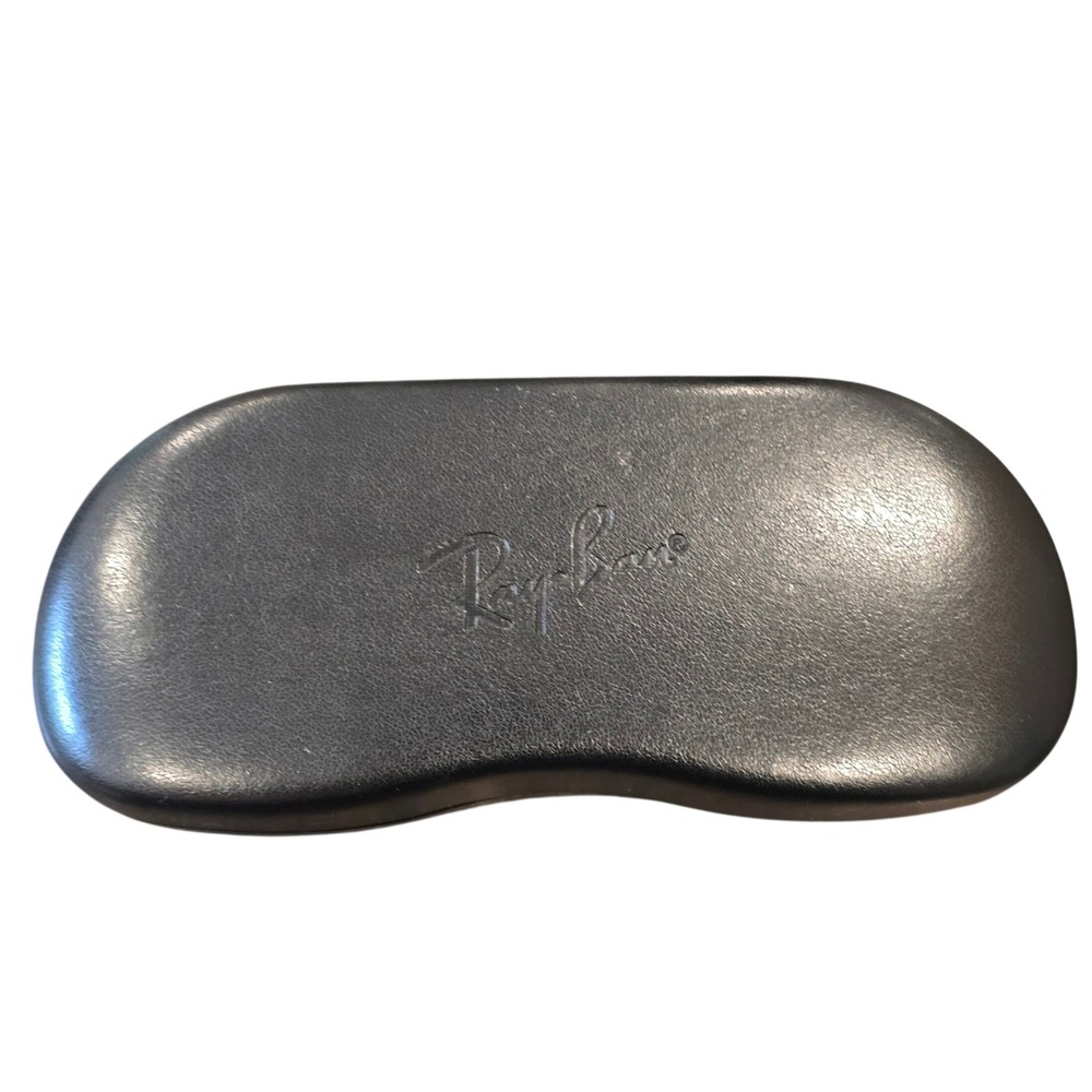 Ray-Ban Black Hard Shell Clamshell Sunglasses Case Grey Felt Lining Logo